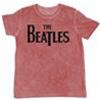 MAGLIE ROCK - THE BEATLES - BURN-OUT DROP RED LOGO - UFFICIALE