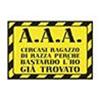 GADGETS - METAL CARTOLINE - MESSAGGIO BOMBA - "A.A.A. CERCASI RAGAZZO"